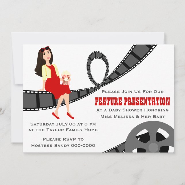 Invitation Baby shower de présentation de fonctionnalités (Devant)