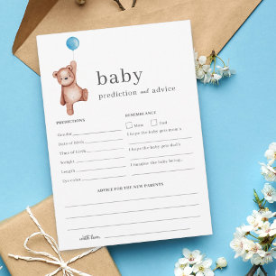 Invitation Baby shower de prévision et de conseil de l'ours e