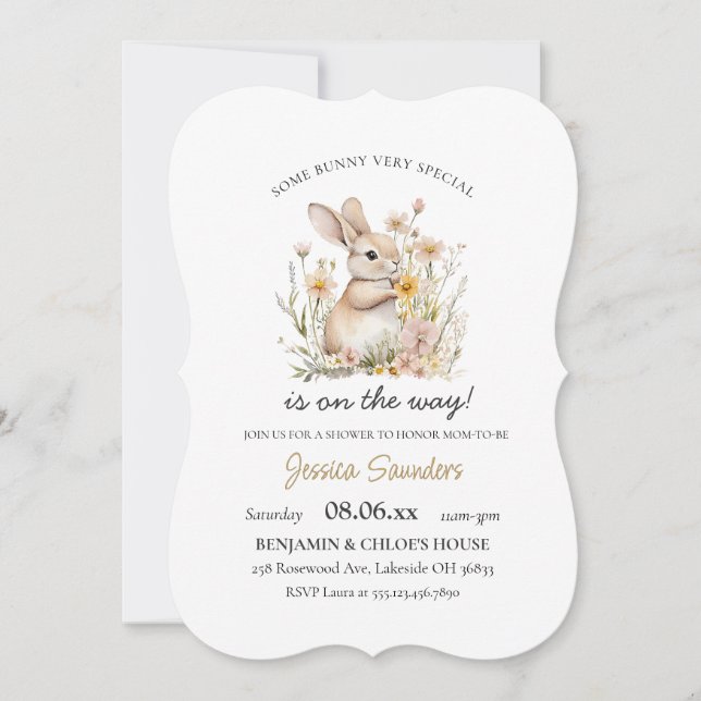 Invitation Baby shower de printemps pour Fleurs sauvages spéc (Devant)