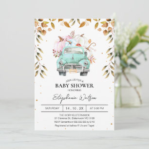 Invitation Baby shower de remplissage de camions Citrouilles 