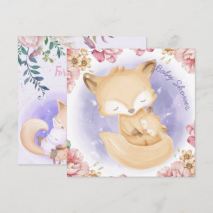 Invitation Baby shower de renards
