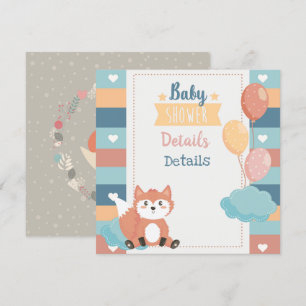 Invitation Baby shower de renards