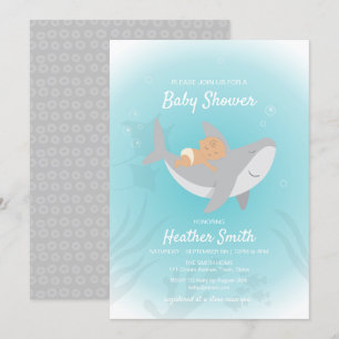 Invitation Baby shower de requin doux