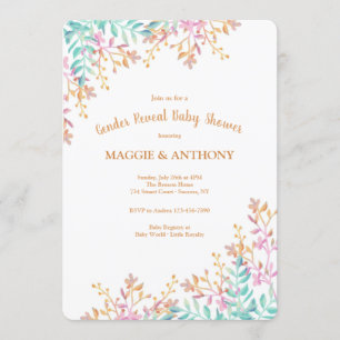 Invitation Baby shower de révélation de genre