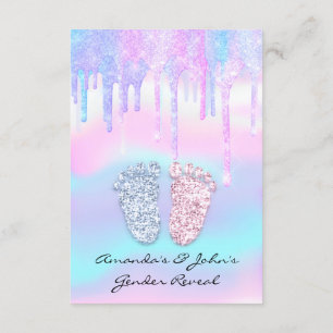 Invitation Baby shower de révélation de genre Fille pieds lic
