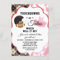 Baby shower de révélation de genre Touchdowns ou T