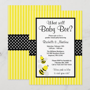 Invitation Baby shower de révélation de sexe masculin des poi