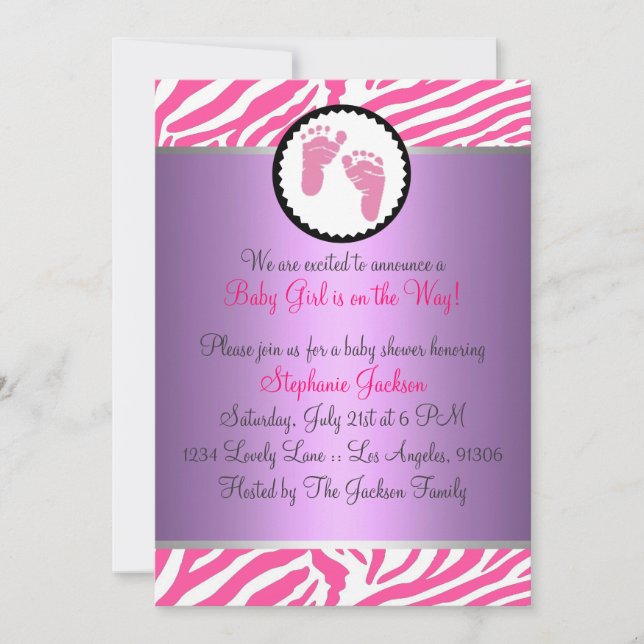 Invitation Baby shower de roses indien (Devant)