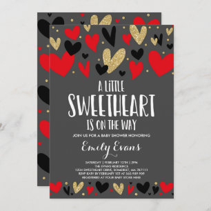 Invitation Baby shower de Saint-Valentin Bébé