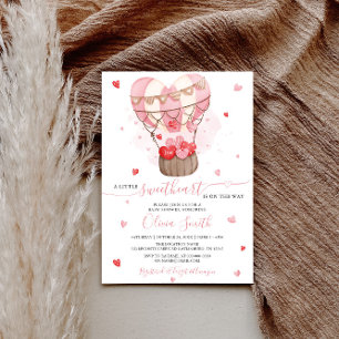 Invitation Baby shower de Saint-Valentin rose Sweetheart