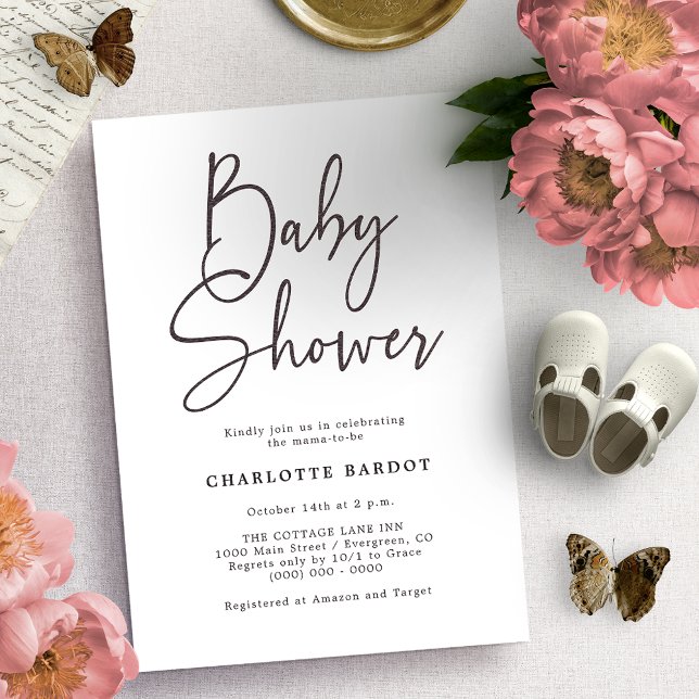 Invitation Baby shower de script simple (Créateur téléchargé)