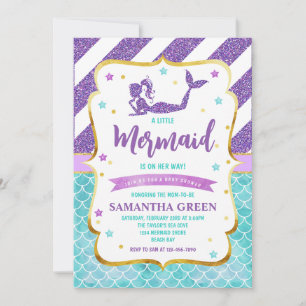 Invitation Baby shower de sirène