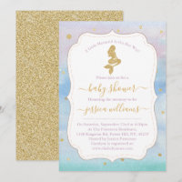 Baby shower de sirène Parties scintillant or