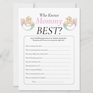 Invitation Baby shower de sirène. Qui connaît maman poka poin