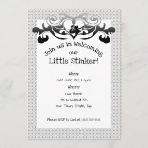 Invitation Baby shower de Skunk Little Stinker