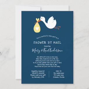 Invitation Baby shower de stockage par courrier