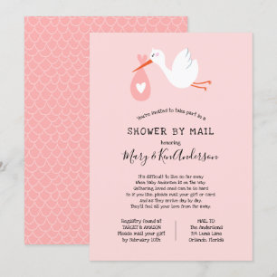 Invitation Baby shower de stockage par courrier