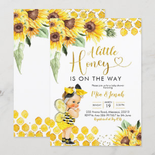Invitation Baby shower de Sunflower Blonde Bee