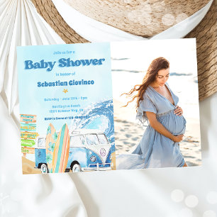 Invitation Baby shower de surf de plage Photo