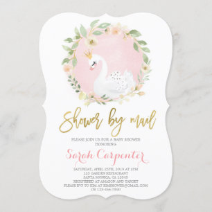 Invitation baby shower de Swan par fille de courrier