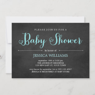 Invitation Baby shower de tableau de bord bleu clair