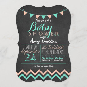 Invitation Baby shower de tableau de bord de la pêche et de l