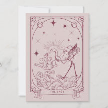 Invitation Baby shower de Tarot rose