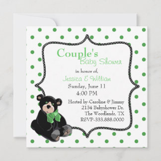Invitation Baby shower de Teddy Bear Couple