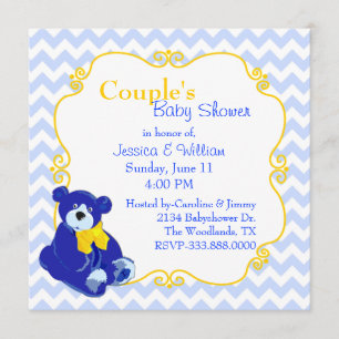 Invitation Baby shower de Teddy Bear Couple