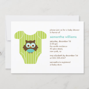 Invitation Baby shower de tenue bébé mignonne