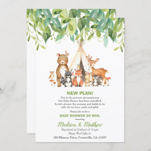 Invitation Baby shower de terres boisées tribales par Mail Gr