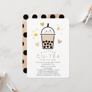 Invitation Baby Shower de thé aux bulles Boba pour bébé de ge