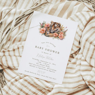 Invitation Baby shower de tigre