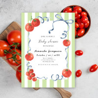 Baby shower de tomate aquarelle