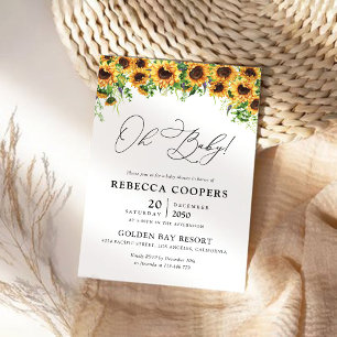 Invitation Baby shower de tournesol
