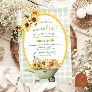 Invitation Baby shower de tournesol Citrouille Quirky Preppy