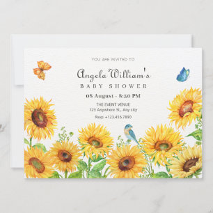 Invitation Baby shower de tournesols