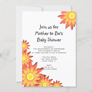 Invitation Baby shower de tournesols lumineux