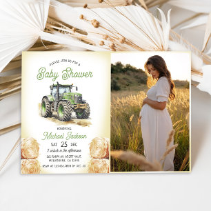 Invitation Baby shower de tracteur