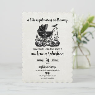 Invitation Baby shower de transport cauchemar