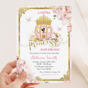 Invitation Baby shower de transport de princesse africaine ro