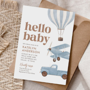 Invitation Baby shower de transport de voyage