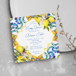 Invitation Baby shower de tuiles de Majolica méditerranéenne<br><div class="desc">Méditerrannée Majolica citrons baby shower invitation modèle,  style italien Capri,  Côte d'Amalfi,  Sicilia invitation à la fête pour des réceptions d'été.</div>