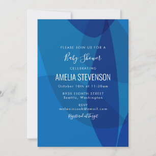 Invitation Baby shower de typographie Abstrait moderne de scr