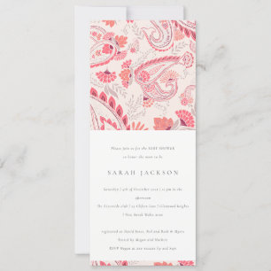 Invitation Baby shower de typographie classique moderne Blush