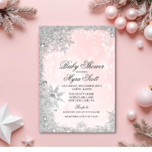 Invitation Baby shower de vacances d'hiver