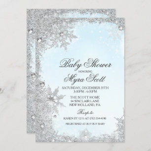 Invitation Baby shower de vacances d'hiver