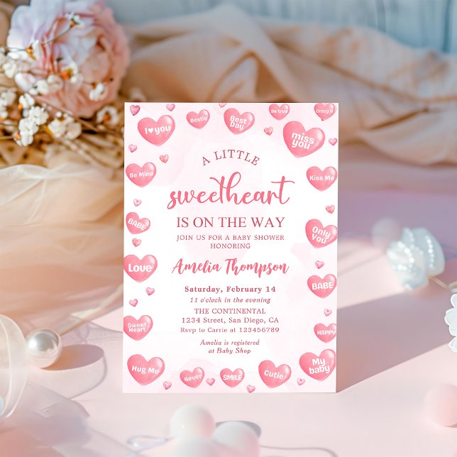 Invitation Baby shower de Valentines roses Petites Amies (Créateur téléchargé)