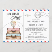 Baby shower de valise vintage par distance de cour
