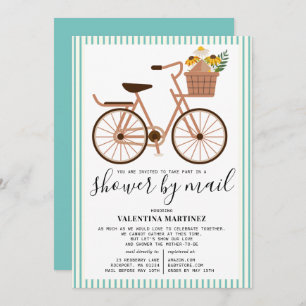 Invitation Baby shower de vélos mignon par courrier
